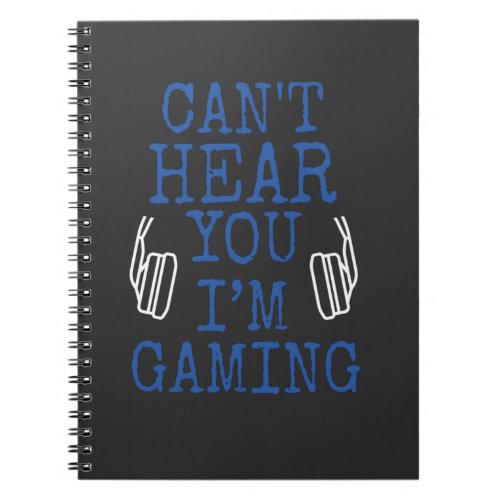 Funny Gaming addicted Gamers Kid Headset Fun Notebook