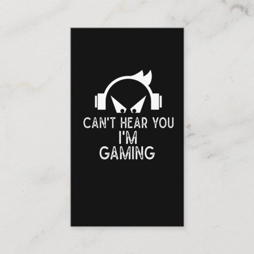 Funny Gaming addicted Gamers Kid Headset Humor Business Card