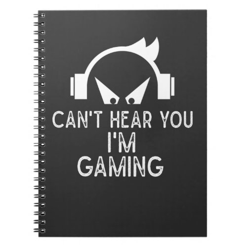 Funny Gaming addicted Gamers Kid Headset Humor Notebook