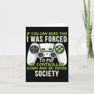 Funny Gaming Boys Girls Men Gamer Video Game 5 Card