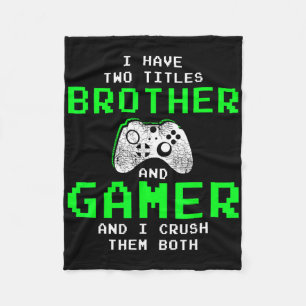 Funny Gaming Brothers Tee - Gamer Gifts For Teen B Fleece Blanket