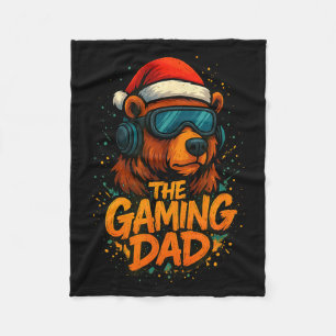 Funny Gaming Dad Christmas Outfit Gamer Gift  Fleece Blanket