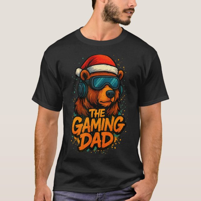 Funny Gaming Dad Christmas Outfit Gamer Gift  T-Shirt (Front)
