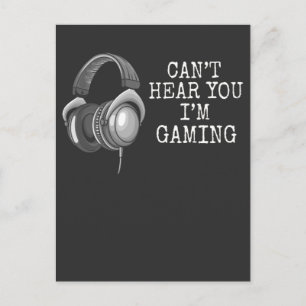 Funny Gaming Headset Kid Gamer Humor Postcard