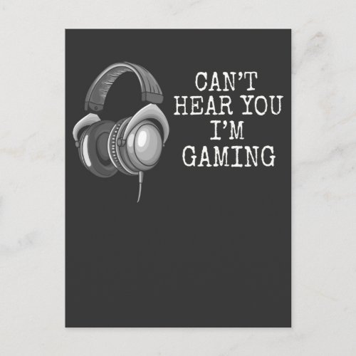 Funny Gaming Headset Kid Gamer Humor Postcard