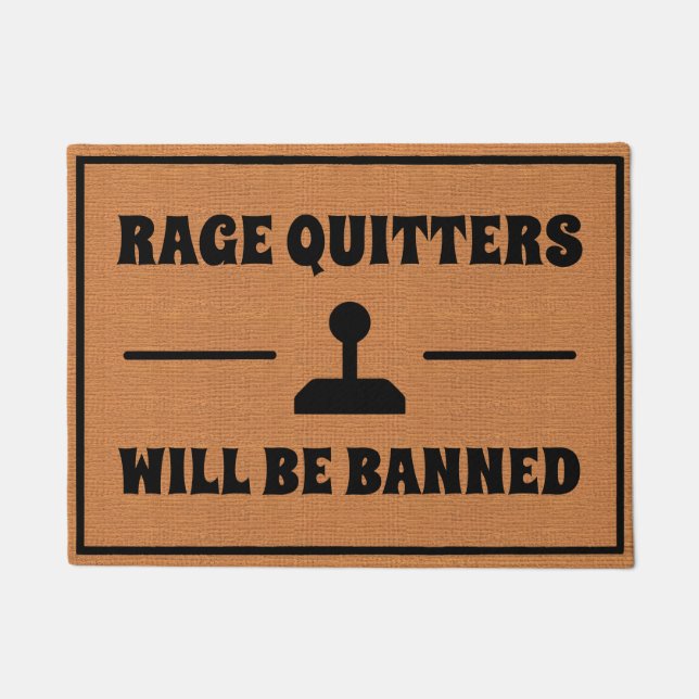 Funny Gaming Humor Simple Minimalist Rustic  Doormat (Front)