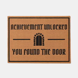 Funny Gaming Nerd Humor Rustic Minimalist Doormat