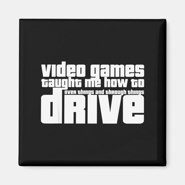 Funny Gaming New Driver Video Game Driving Instruc Magnet (Front)