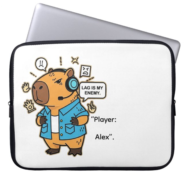 Funny Gaming Tablet Case – Lag Is My Enemy Design (Front)