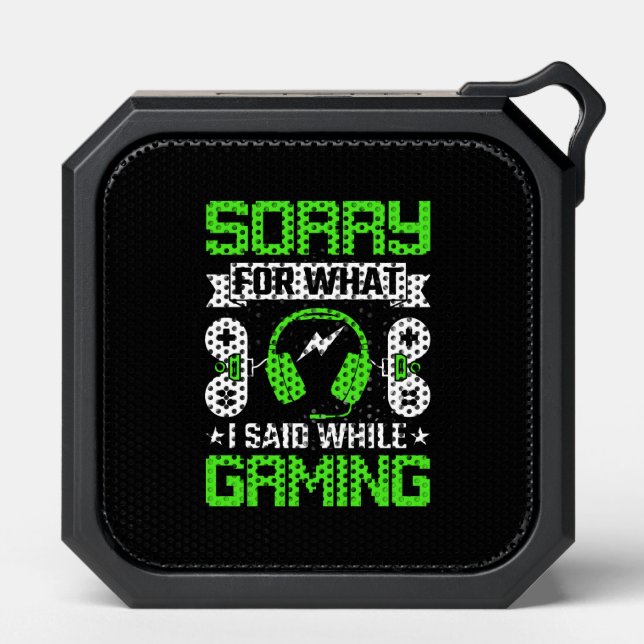 Funny gaming word art  bluetooth speaker (Front)