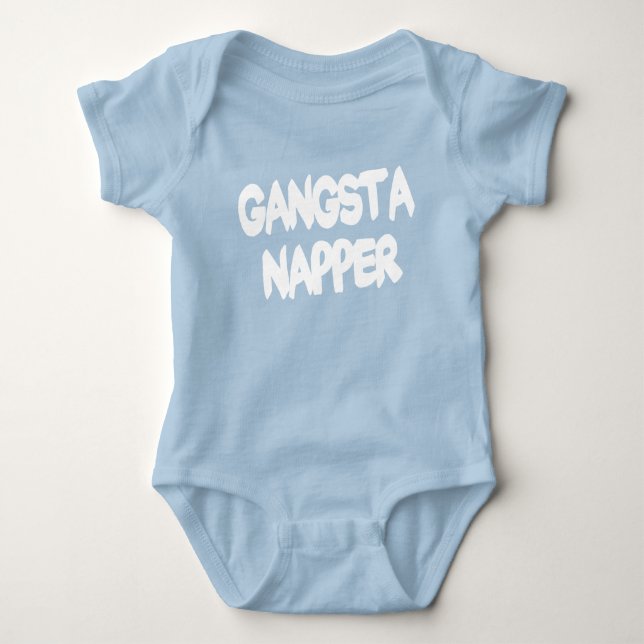 Funny Gangsta Napper baby shirt (Front)