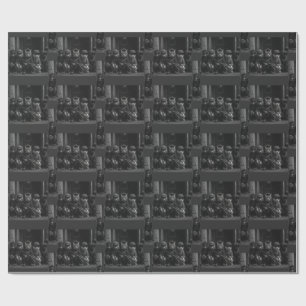 Funny Gangster Cats Street Design Wrapping Paper