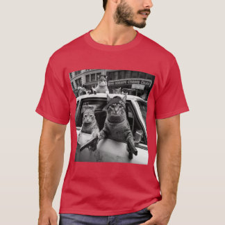 Funny Gangster Cats Street girl vintage T-Shirt