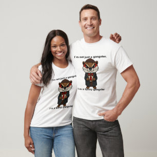 Funny Gangster Otter Cartoon T-Shirt
