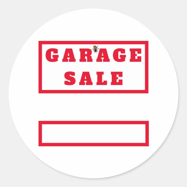 Funny Garage Sale Classic Round Sticker (Front)