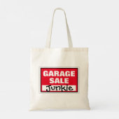 Funny Garage Sale Junkie Tote Bag (Back)