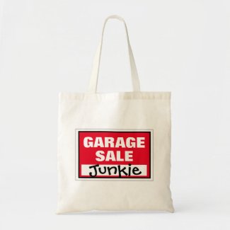 Funny Garage Sale Junkie Tote Bag