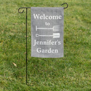Funny Garden Flag, Custom Gardener's Name Garden F Garden Flag