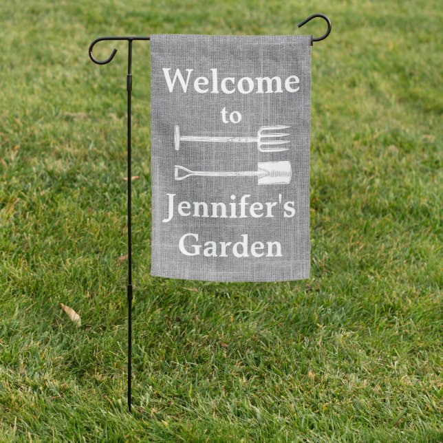 Funny Garden Flag, Custom Gardener's Name Garden F Garden Flag (In SItu)