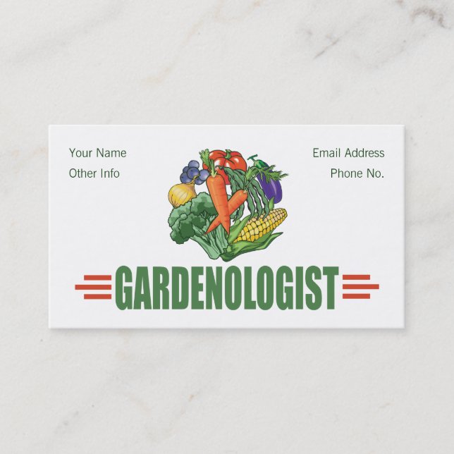 Funny Gardener Business Card (Front)