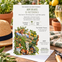 Funny Gardener Retirement Garden Party