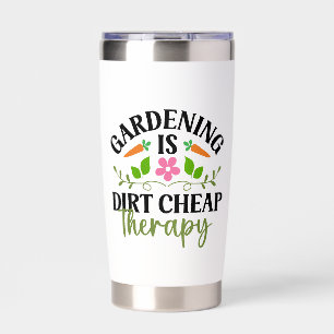 Funny gardening dirt word art  insulated tumbler