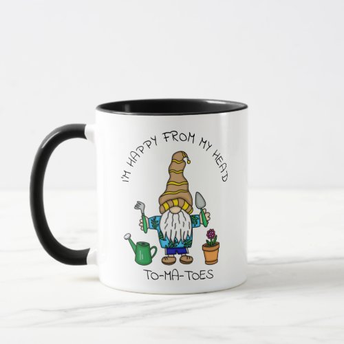 Funny Gardening Gnome  Pun Mug