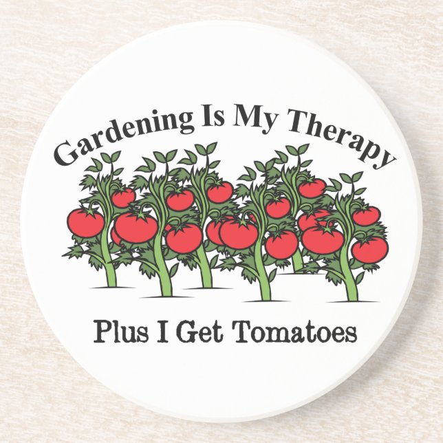 Funny Gardening Is My Therapy Coaster (Front)