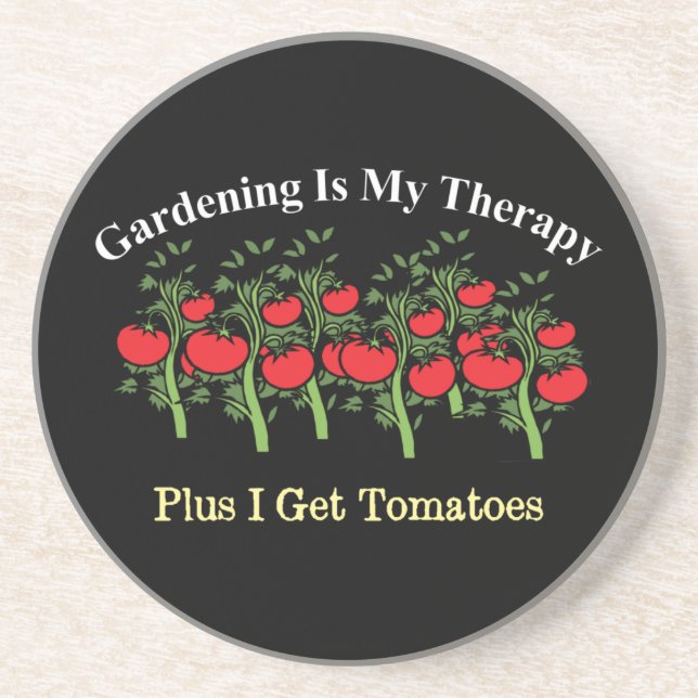 Funny Gardening Is My Therapy Coaster (Front)