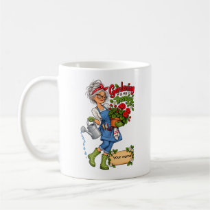 Funny Gardening Is My Therapy Personalized Gardene Coffee Mug