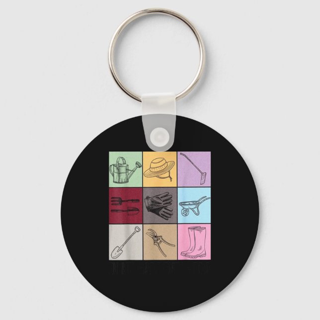 Funny Gardening Lover S Plant Lover , Men's G Clic Keychain (Front)