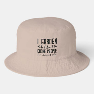 Funny Gardening lovers word art  Bucket Hat