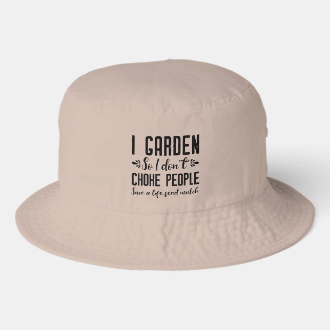 Funny Gardening lovers word art  Bucket Hat (Front)