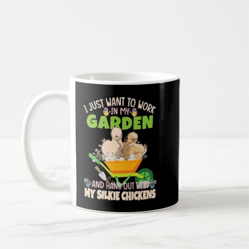 Funny Gardening Plant Lover Silkie Chicken Premium Coffee Mug