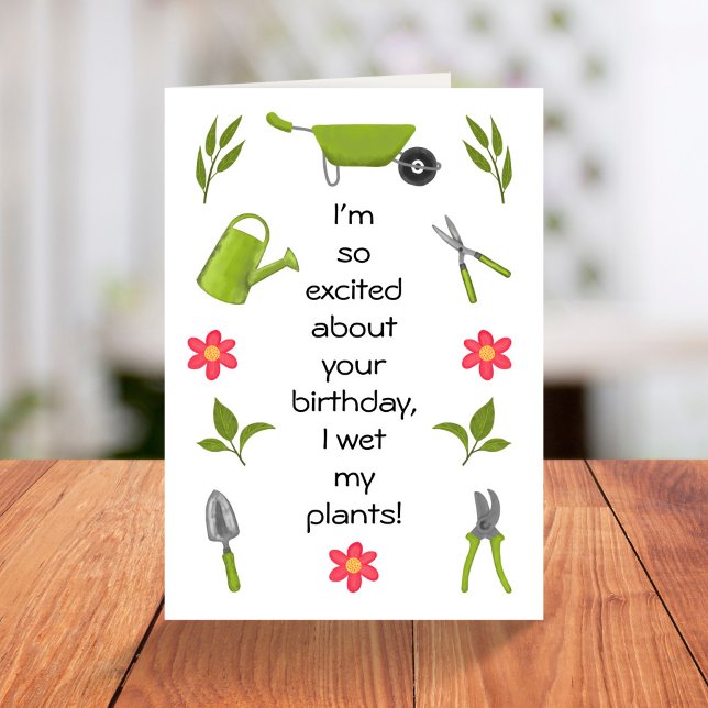 Funny gardening pun birthday  card (Creator Uploaded)