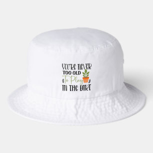Funny gardening word art  bucket hat