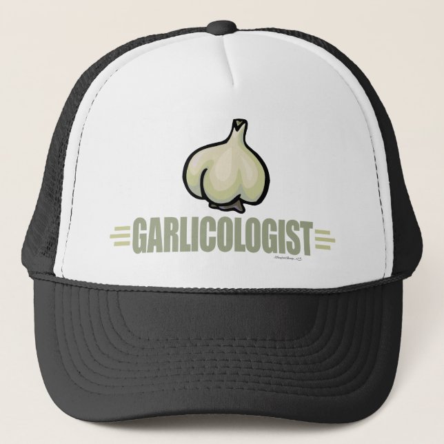 Funny Garlic Trucker Hat (Front)