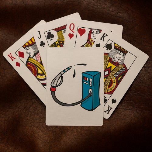 Funny Gas Pump Fuel Station Poker Cards