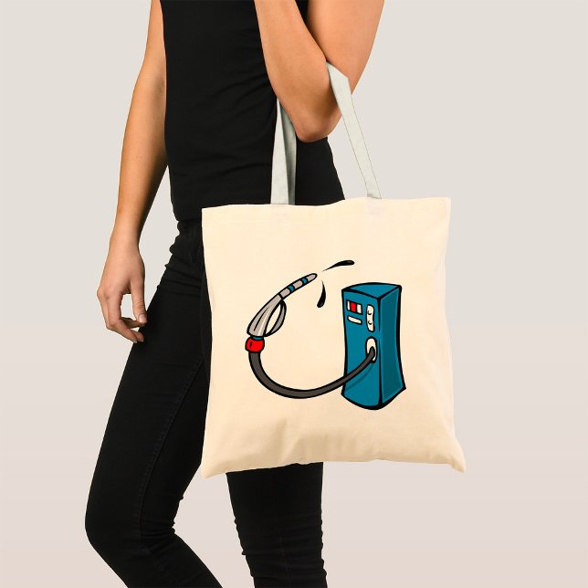 Funny Gas Pump Fuel Station Tote Bag (Creator Uploaded)