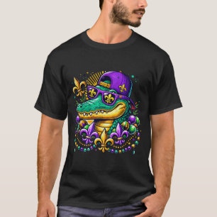 Funny Gator Mardi Gras T-Shirt