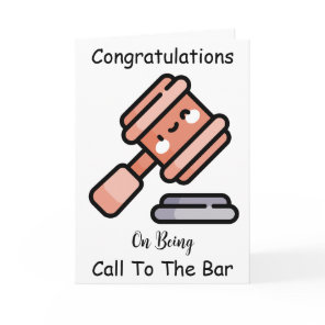 Funny gavel call to the bar congratulations cards