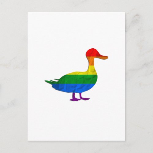Funny Gay and Lesbian Pride Duck Quack Quack Postcard