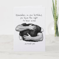 Funny Gay Bear Arms Birthday Card