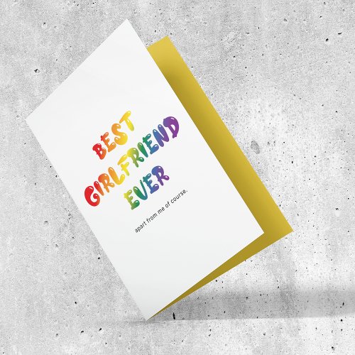 Funny Gay Best Girlfriend Ever Holiday Card