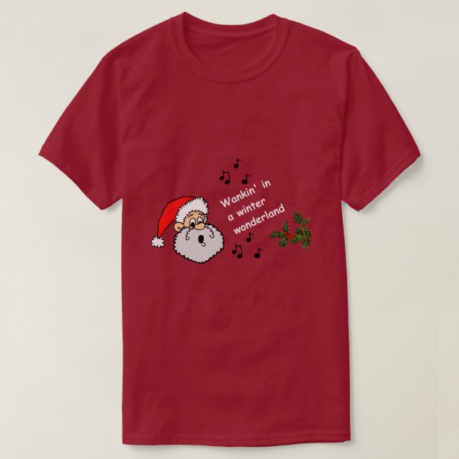 Funny Gay Christmas Wankin Winter Wonderland LGBTQ T-Shirt (Design Front)