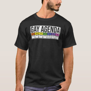 Funny Gay  For Women Men Lgbt Pride Feminist Agend T-Shirt