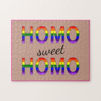 Funny Gay Homo Sweet Homo Challenge Pink Border
