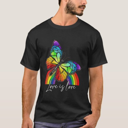 Funny Gay Pride LGBT Love Is Love Rainbow T_Shirt