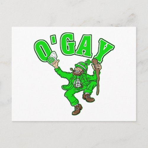 Funny Gay St Patricks Day Gift Postcard