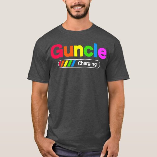Funny Gay Uncle GUNCLE CHARGING Guncle for men  T_Shirt
